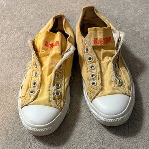 Converse Yellow Slip-On Sneakers with White Accents women’s 8.5
